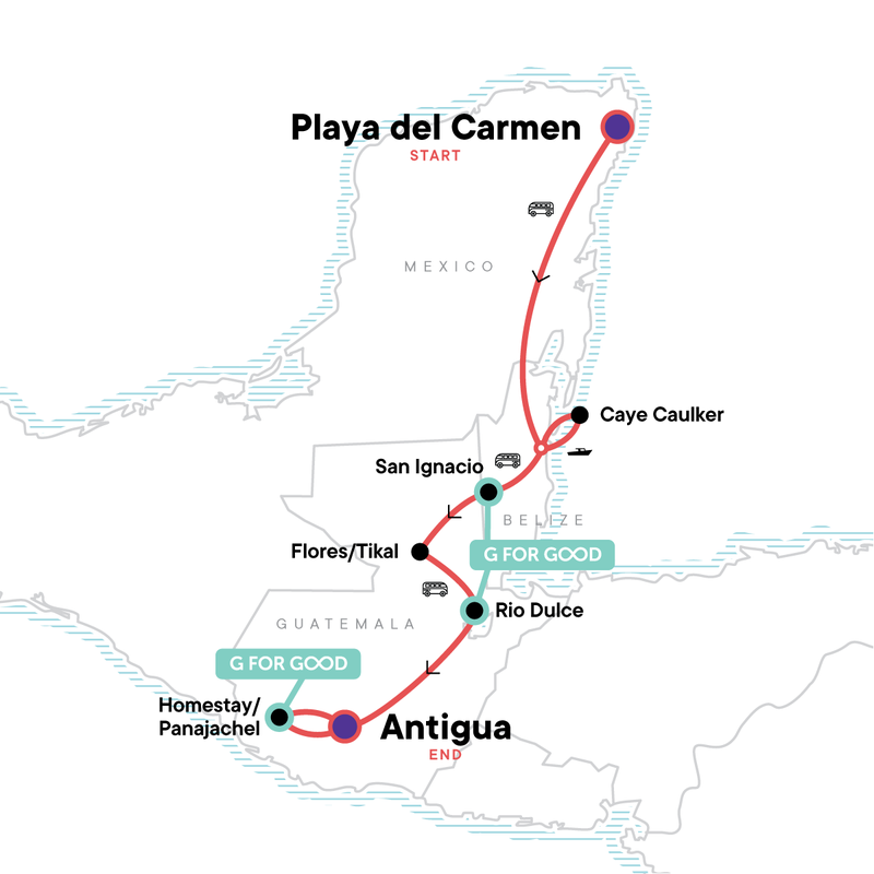 Tour Maya-Stätten, Dschungel & Strände - Erkunde Zentralamerika